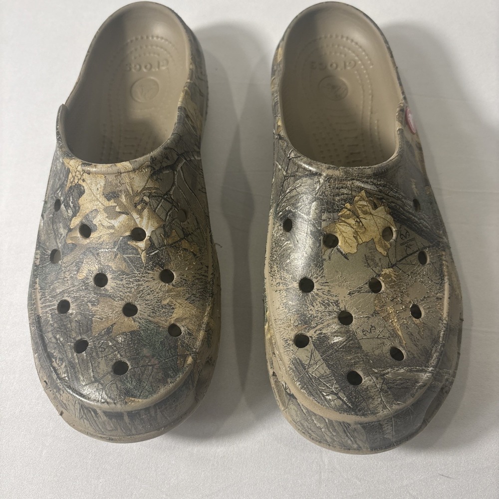 Crocs Freesail Realtree Camo Mules Slip On Shoes Women's Size 10 Comfort - Picture 2 of 9